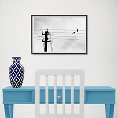 Ezposterprints - Birds On Wires - 18x12 ambiance display photo sample