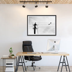 Ezposterprints - Birds On Wires - 36x24 ambiance display photo sample
