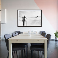 Ezposterprints - Birds On Wires - 48x32 ambiance display photo sample