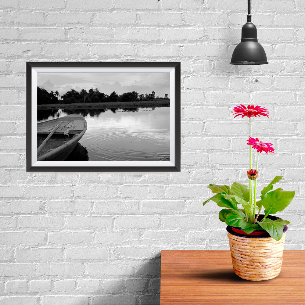 Ezposterprints - Boat In A Pond - 12x08 ambiance display photo sample