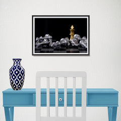 Ezposterprints - Gold King Of Chess - 18x12 ambiance display photo sample