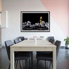 Ezposterprints - Gold King Of Chess - 48x32 ambiance display photo sample