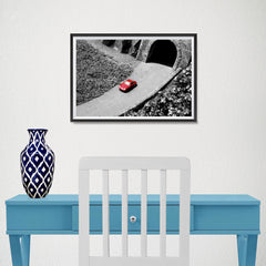 Ezposterprints - Red Miniature Car - 18x12 ambiance display photo sample