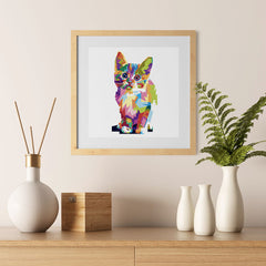 Ezposterprints - The Cat - Cubism - 12x12 ambiance display photo sample
