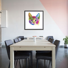 Ezposterprints - The Cat Poster - Cubism - 32x32 ambiance display photo sample