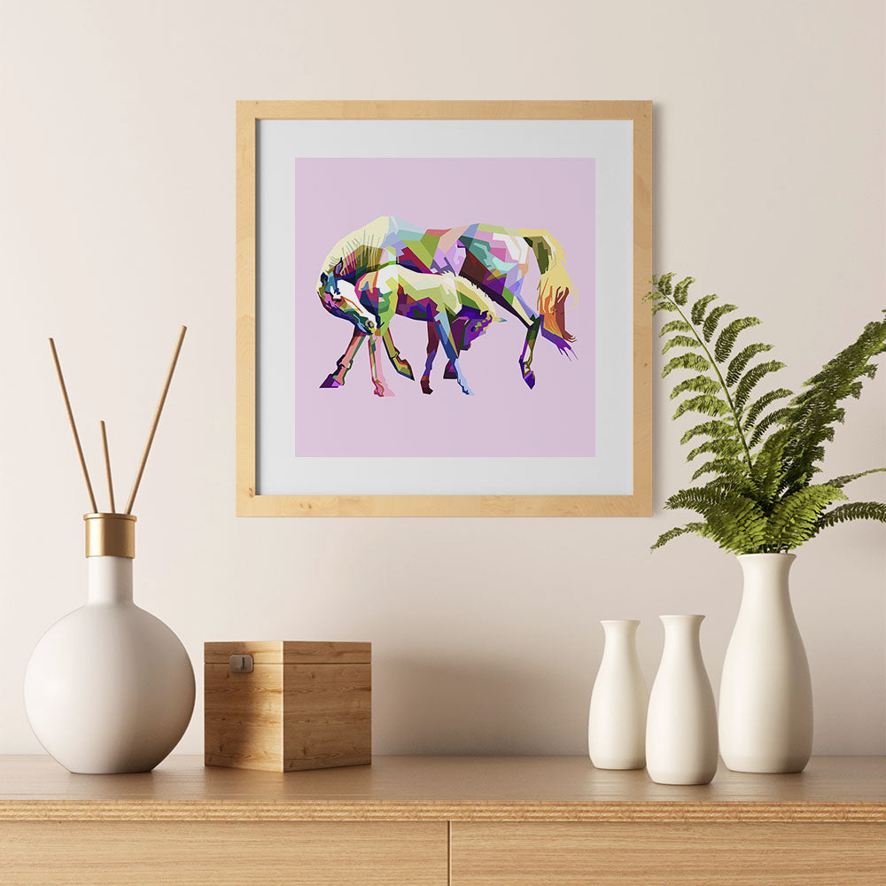 Ezposterprints - The Horse In Love - Cubism - 12x12 ambiance display photo sample