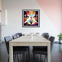Ezposterprints - The Owl - Cubism - 32x32 ambiance display photo sample