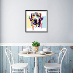 Ezposterprints - The Sad Dog - Cubism - 16x16 ambiance display photo sample