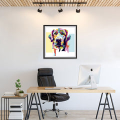 Ezposterprints - The Sad Dog - Cubism - 24x24 ambiance display photo sample