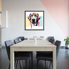Ezposterprints - The Sad Dog - Cubism - 32x32 ambiance display photo sample