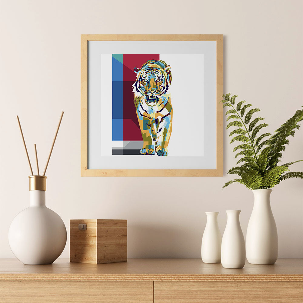 Ezposterprints - The Tiger - Cubism - 12x12 ambiance display photo sample