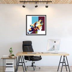 Ezposterprints - The Wolf 2 - Cubism - 24x24 ambiance display photo sample