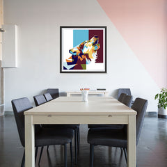 Ezposterprints - The Wolf 2 - Cubism - 32x32 ambiance display photo sample