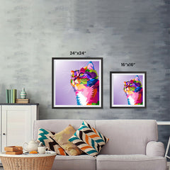 Ezposterprints - Cute Cat | Cubism Pop Art Design Colorful Animals ambiance display photo sample