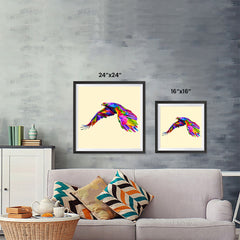Ezposterprints - Flying Eagle | Cubism Pop Art Design Colorful Animals ambiance display photo sample