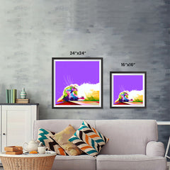 Ezposterprints - Sleeping Cat | Cubism Pop Art Design Colorful Animals ambiance display photo sample