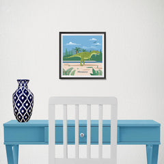 Ezposterprints - Allosaurus - Prehistoric Animals, Dinosaur Illustrations Series - 10x10 ambiance display photo sample
