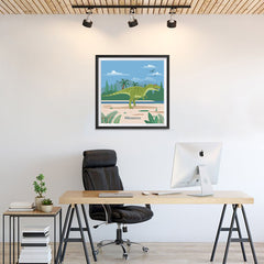 Ezposterprints - Allosaurus - Prehistoric Animals, Dinosaur Illustrations Series - 24x24 ambiance display photo sample