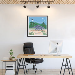 Ezposterprints - Ankylosaurus - Prehistoric Animals, Dinosaur Illustrations Series - 24x24 ambiance display photo sample