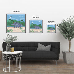 Ezposterprints - Ankylosaurus - Prehistoric Animals, Dinosaur Illustrations Series ambiance display photo sample