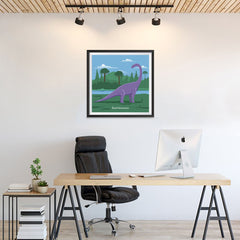 Ezposterprints - Brachiosaurus - Prehistoric Animals, Dinosaur Illustrations Series - 24x24 ambiance display photo sample