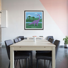 Ezposterprints - Brachiosaurus - Prehistoric Animals, Dinosaur Illustrations Series - 32x32 ambiance display photo sample