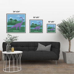 Ezposterprints - Brachiosaurus - Prehistoric Animals, Dinosaur Illustrations Series ambiance display photo sample