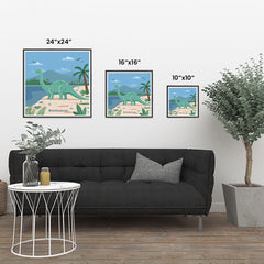 Ezposterprints - Brontosaurus - Prehistoric Animals, Dinosaur Illustrations Series ambiance display photo sample