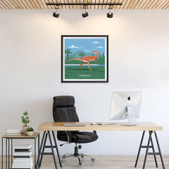 Ezposterprints - Coelophysis - Prehistoric Animals, Dinosaur Illustrations Series - 24x24 ambiance display photo sample