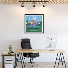 Ezposterprints - Parasaurolophus - Prehistoric Animals, Dinosaur Illustrations Series - 24x24 ambiance display photo sample