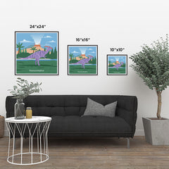 Ezposterprints - Parasaurolophus - Prehistoric Animals, Dinosaur Illustrations Series ambiance display photo sample