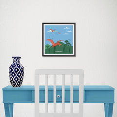 Ezposterprints - Pteranodon - Prehistoric Animals, Dinosaur Illustrations Series - 10x10 ambiance display photo sample