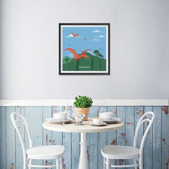 Ezposterprints - Pteranodon - Prehistoric Animals, Dinosaur Illustrations Series - 16x16 ambiance display photo sample