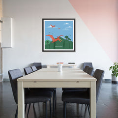 Ezposterprints - Pteranodon - Prehistoric Animals, Dinosaur Illustrations Series - 32x32 ambiance display photo sample