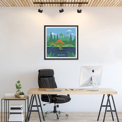 Ezposterprints - Spinosaurus - Prehistoric Animals, Dinosaur Illustrations Series - 24x24 ambiance display photo sample