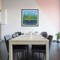 Ezposterprints - Spinosaurus - Prehistoric Animals, Dinosaur Illustrations Series - 32x32 ambiance display photo sample
