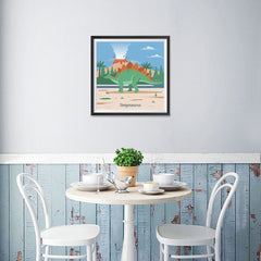 Ezposterprints - Stegosaurus - Prehistoric Animals, Dinosaur Illustrations Series - 16x16 ambiance display photo sample