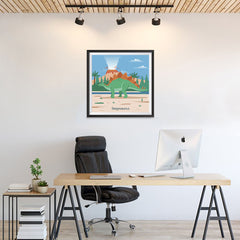 Ezposterprints - Stegosaurus - Prehistoric Animals, Dinosaur Illustrations Series - 24x24 ambiance display photo sample