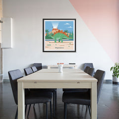 Ezposterprints - Stegosaurus - Prehistoric Animals, Dinosaur Illustrations Series - 32x32 ambiance display photo sample