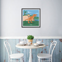 Ezposterprints - T-Rex - Prehistoric Animals, Dinosaur Illustrations Series - 16x16 ambiance display photo sample