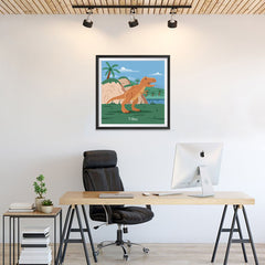 Ezposterprints - T-Rex - Prehistoric Animals, Dinosaur Illustrations Series - 24x24 ambiance display photo sample