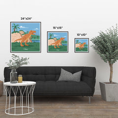 Ezposterprints - T-Rex - Prehistoric Animals, Dinosaur Illustrations Series ambiance display photo sample