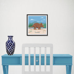 Ezposterprints - Triceratops - Prehistoric Animals, Dinosaur Illustrations Series - 10x10 ambiance display photo sample