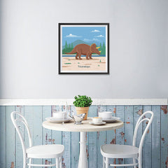 Ezposterprints - Triceratops - Prehistoric Animals, Dinosaur Illustrations Series - 16x16 ambiance display photo sample