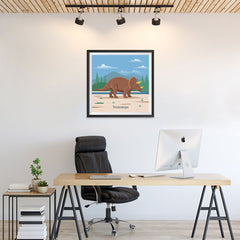 Ezposterprints - Triceratops - Prehistoric Animals, Dinosaur Illustrations Series - 24x24 ambiance display photo sample