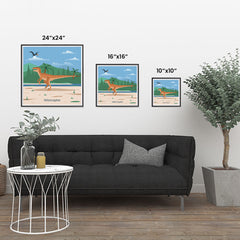 Ezposterprints - Velociraptor - Prehistoric Animals, Dinosaur Illustrations Series ambiance display photo sample