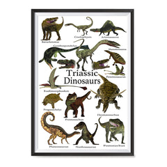 Ezposterprints - Triassic Dinosaurs - The World's Dinosaur Families Posters Collection ambiance display photo sample