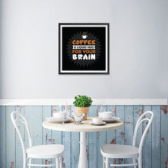 Ezposterprints - Coffee a Liquid Hug For Your Brain - 16x16 ambiance display photo sample