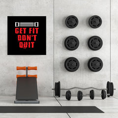 Ezposterprints - Get Fit Don't Quit | GYM Motivation Quotes - 32x32 ambiance display photo sample