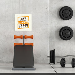 Ezposterprints - Eat Clean Train Dirty | GYM Motivation Quotes - 16x16 ambiance display photo sample